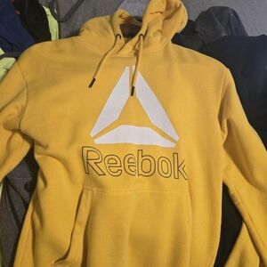Reebok Yellow Hoodie with White Logo